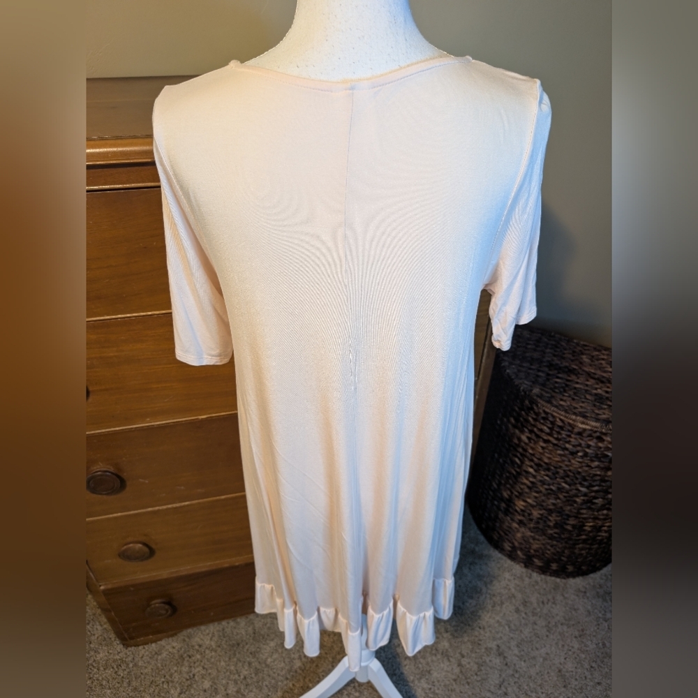 AGNES & DORA Boutique Bought Swing Dress w/ Bottom Ruffle Summer Mini - Picture 7 of 10